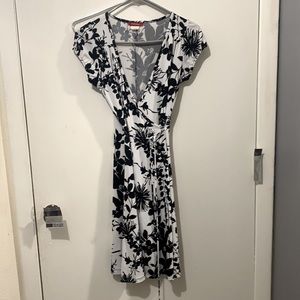 Black and white floral dress